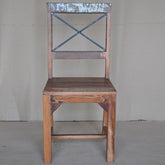 Rustica Reclaimed Boat Timber Dining Chair Multicolor